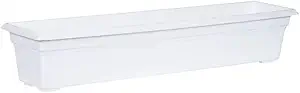 Root & Vessel 16362 Countryside Flower Box Planter, 36-Inch, White