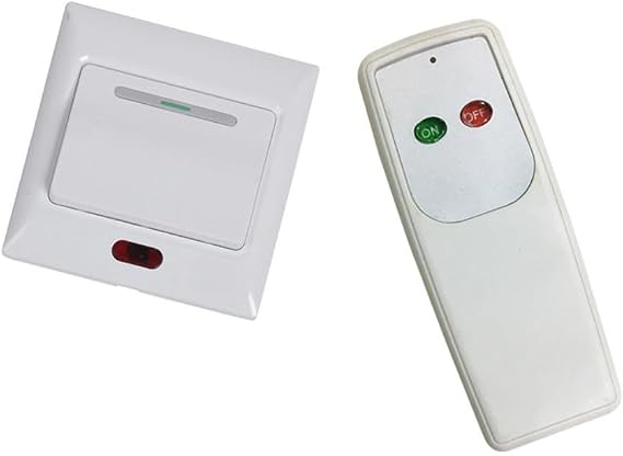 GLOBALHUT Infrared Motion Sensor Switch, AC220V 86x86mm Wall Plate, Silent PIR Detector for Corridor Lighting, Supports 1/2/3-Way Control with Remote (White)(2 Wey)