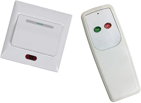 GLOBALHUT Infrared Motion Sensor Switch, AC220V 86x86mm Wall Plate, Silent PIR Detector for Corridor Lighting, Supports 1/2/3-Way Control with Remote (White)(2 Wey)