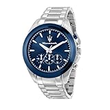 Maserati Orologio Uomo, Cronografo, Analogico, 43 mm, Collezione TRAGUARDO, Effetto Sunray