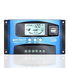 MPPT Solar Charge Controller 40/50/60/100A, 12V 24V Dual USB Solar Pannel Battery Controller Intelligent Regulator with LCD Display100A