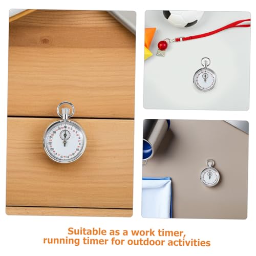 Chronomètre mécanique Toddmomy métal portable minuteur de course et arbitres - 4