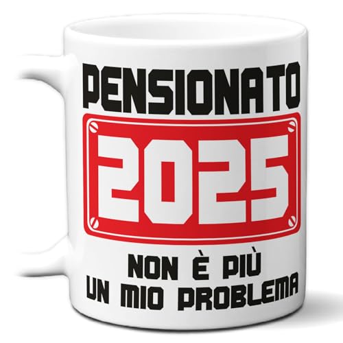 STAMPATEK Taza jubilada 2025 Idea regalo taza jubilación, taza regalo jubilación hombre colega regalos jubilación gadget taza colega jubilación, jubilación hombre Desayuno Portalápices Escritorio