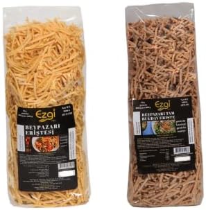 Ezgi Plain Noodles & Whole Wheat Noodles 500 g x Set of 2