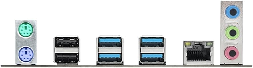 Primer pla del panell d'E/S posterior de la placa base SOYO X99 BSF