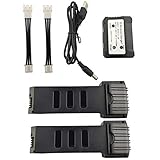 Fytoo 2pcs 7.4V 1200mah Lithium Battery with 2 in 1 Balance Charger for E511 E511S Folding Drone Battery Remote Four-axis Aircraft Spare Parts