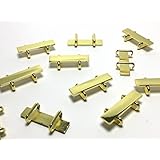 ビーズクラブ 帯留め 長方形 細 ゴールド 5個 35mm 金色 貼り付け用 パーツ ハンドメイド 帯留め金具 台座パーツ 着物 振袖 三分紐 浴衣 和装小物