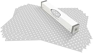 The Master Herbalist UNSCENTED & WIPE CLEAN Drawer Liners in a SOFT GREY POLKA DOT Design - Perfect for Kitchen Drawers, Shelves, Cupboards & Cabinets