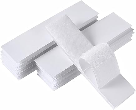 12 PCS Industrial Strength Sticky Back Hook and Loop Strips Aniced Heavy Duty Self Adhesive Strips for Home, Office, School, Car Sofa Couch Cushions, Rug, Mattress W