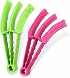 Detergente per tende veneziane Strumento spazzola lavabile Manico in microfibra Manico in plastica Set di spolverino 3 in 1 per finestra Ciechi da cucina Condizionatore auto Ac Vento pulizia generare