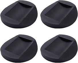 VooGenzek 4 Pieces Rubber Wheel Clamps for Furniture, Rubber Feet Protective Pads, Floor Protectors for All Floors, Furniture Wheels, Sofas and Beds, Black