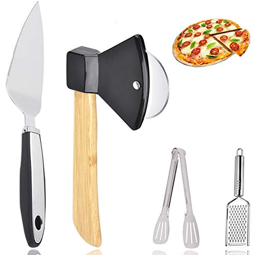 Tagliapizza Rotante In Acciaio Inox Con Manico Antiscivolo E Gancio - Lama 7,5 Cm, Multiuso