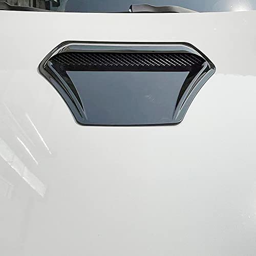 Riloer Air Flow Vent Cover, Abs Hood Trim Air Vent Panel Trim Cover, With Adhesive Tape, Black #TOP3