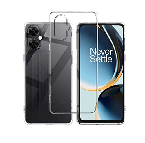 Image of COVERBLACK Rubber Back Cover for OnePlus CPH2467 / Nord CE3 Lite - Transparent