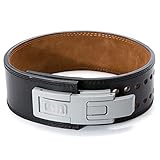 Cinturón de levantamiento de pesas para hombres Cinturón de entrenamiento de cuero con hebilla de palanca gruesa Soporte lumbar para levantamiento de pesas, entrenamiento de fuerza, sentadillas, pes