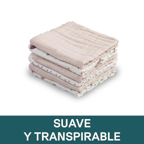 KOALA BABYCARE – Musselinas Bebé Algodão 30×30 – Pacote com 6 Unidades – Musselinas de algodão para recém-nascidos