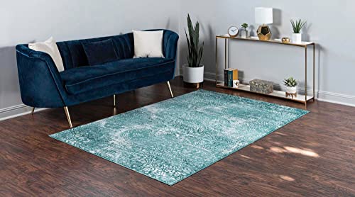 Unique Loom Sofia Collection Area Rug - Grand (9' X 12' 2", Turquoise/ Ivory) #TOP3