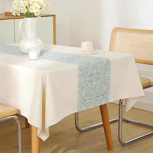 UWWGKK Round Tablecloth, Linen Tablecloths Advanced Waterproofing Technology for Dinningroom,Farmhouse