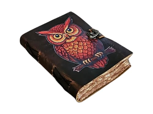 Journal vintage marron foncé 20,3 x 15,2 cm avec carnet de croquis rechargeable
