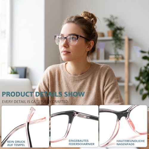 COJWIS Multifocus Progressive Reading Glasses for Women- Bifocal Computer/Book Men Readers — 사진 4