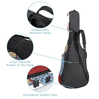Housse pour guitare acoustique – Motif squelette – 1 cm d’épaisseur – Rembourrage étanche – 101,6 cm – 106,1 cm – 106,7… - Les Beatles, Paul McCartney, John Lennon, RIngo Starr, George Harrison Housse pour guitare acoustique - Motif squelette - 1 cm d'épaisseur - Rembourrage étanche - 101,6 cm - 106,1 cm - 106,7… – Image 3