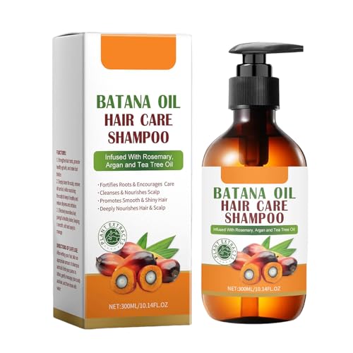 Batana Aceite Champú Batana con Cebolla para adelgazamiento del cabello y pérdida de cabello, champú para todos los estilos de cabello para hombres, 300 ml HzN967 (naranja, 6,3 x 6,3 x 16,5 cm)