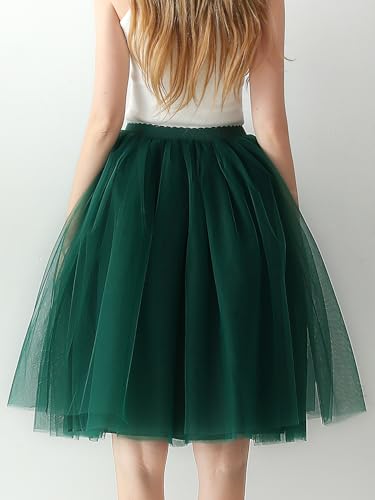 Midi Length Princess Tulle Tutu Skirt for Prom Party4