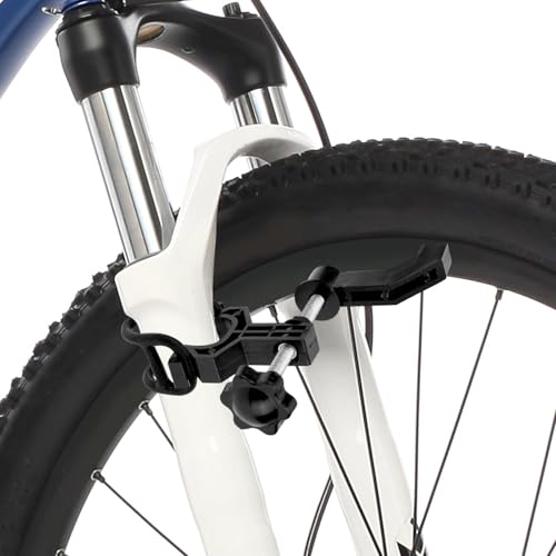Goktvai Portable Bicycle Wheel Truing Stand, Professional Bike Rim Adjustment Tool with Spoke Wrench Mini Stable Repair Tool for MTB Road Bike Wheel Maintenance (Black)