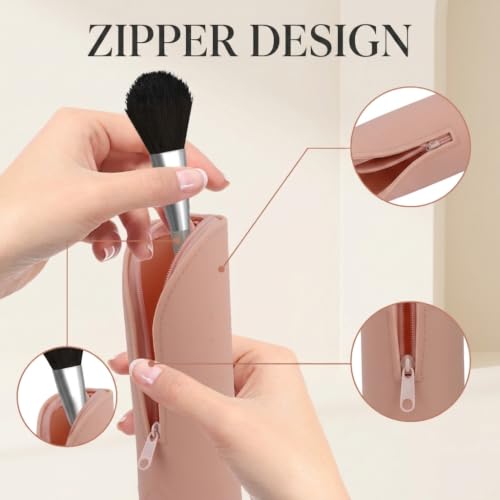 Image of MAYCREATE Silicone Makeup Brush Holder Standable Travel Organizer