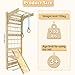 6-in-1 Swedish Ladder, Climbing Wall for Kids and Adults Indoor, Wooden Indoor Jungle Gym, Wall Ladder, Core Strengthening and Stretching Balanced for Body Exercises