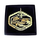 Tennessee State Brass Ornament Black Leatherette Gift Box