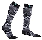 Most Popular Camo Print 20-30 mmHg Running and Sports Compression Socks for Men & Women, Recovery Fast (Large, Camo black)
