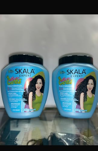 Skala Expert Mais Cachos, Crema Acondicionadora para Cabello Rizado, Fuerza e Hidratación, 1000g, Pack de 2