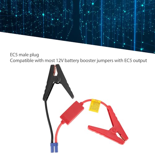 Kabel Rozruchowy z Zaciskami Akumulatora, Wymienne Złącze Męskie EC5 Awaryjne Urządzenie Wspomagające Akumulator Samochodowy Zacisk Kabla Połączeniowego do (Inteligentne