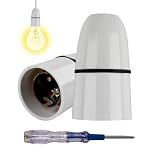 2Pcs B22 Bayonet Light Bulb Lamp Holder Fitting, Light Bulb Socket Ceiling Pendant Light Fitting B22 Bayonet Cap Ceiling Lamp Holder with Test Pencil for Pendant Lamp Ceiling, Chandelier