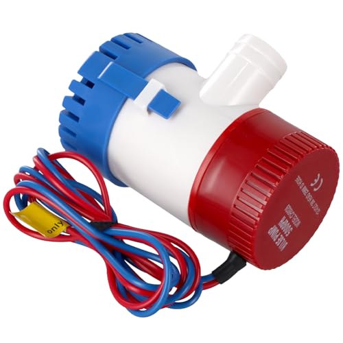 QWORK® 12V 500GPH Pompe de Cale Submersible pour Bateaux, Marines, Yacht et Jardin Extérieur - Universel pour Eau Douce, Salée et Sale – vue 2