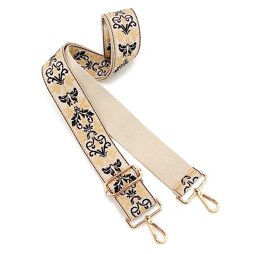 Image of Wide Shoulder Strap Adjustable Replacement Belt Guitar Style Crossbody Bag Handbag Strap Multicolor Canvas Straps(Wide:2in)(Color54)