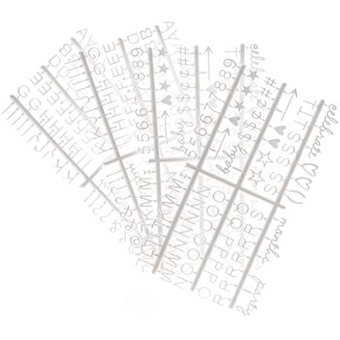 Veskaoty 1/2 Inch Letters for Felt Letter Boards,362 Pcs Including Small Letters,Numbers,Symbols,Cursive Words for Changeable Plastic Message Boards (White) Cover