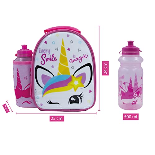 Smart Unicorn Smile Set Lunch Box Bag con
