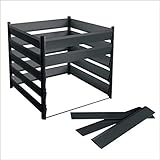 GERÄUMIG & PRAKTISCH - Im Vergleich zu Thermokompostern bzw. Kompostsilos wirkt dieser Komposter durch die offene Bauweise sehr groß, jedoch hat er die praktischen Maße von 110 x 110 x 100cm (lxbxh) und ein Gesamtgewicht von nur 29kg.