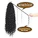 8 Packs River Faux Locs Crochet Hair 18inch New Goddess Locs Crochet Hair Boho Faux Locs Wavy Crochet Curly Hair with Curly Ends Synthetic Hair Extensions (18
