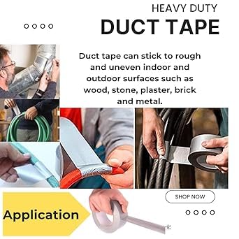 Image of TRUEBOND Duct Tape 48mm X 50 Meter Versatile Adhesive Tape for Repairs, Sealing, Bundling, Packaging, Crafting, and Emergency Situations (Pack of 2)