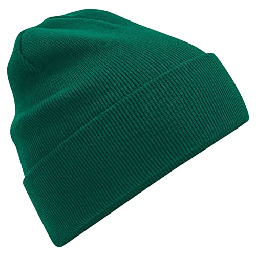 Beechfield B45N Organic Cotton Original Cuffed Beanie - Bottle Green