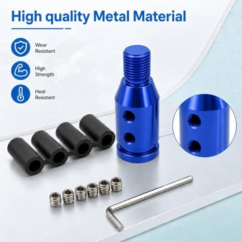 블루 M12×1.25 시프트 노브 어댑터 키트, 알루미늄 기어 시프터 어댑터 1세트 — 사진 3