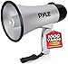 Portable Megaphone Speaker Siren Bullhorn - Compact and Battery Operated with 20 Watt Power, Microphone, 2 Modes, PA Sound and Foldable Handle for Cheerleading and Police Use - Pyle PMP23SL (Silver)