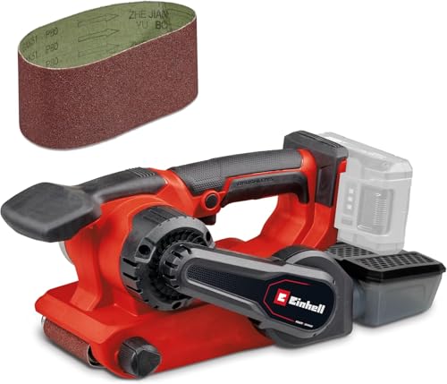 Einhell Professional Lijadora de banda con batería TP BS 18/457 Li BL Solo Power X Change (18 V, iones de Li, motor sin escobillas, incl. 3 bandas de lija P80 457x75 mm, sin batería ni cargador)