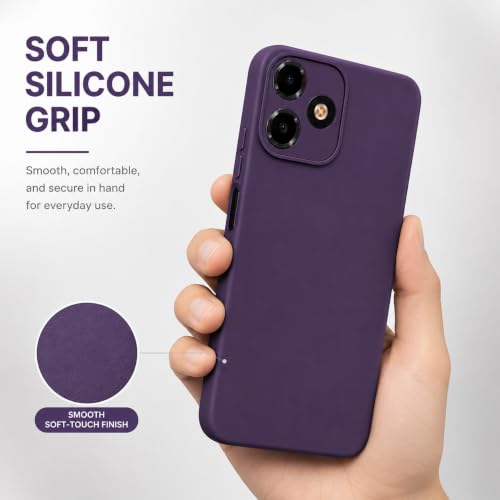 Image of FIRST MART Matte Silicone Back Cover for Oppo A6c - Purple