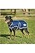 WeatherBeeta ComFiTec Premier Free Parka Deluxe Dog Coat Medium, Dark Blue/Grey/White, 18