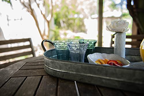 Creative Co-Op Oval Galvanized Metal Decorative Tray #TOP6