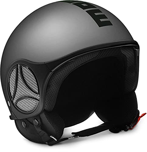 MOMO Design 10020030046 Casco Mini-S Aluminio FR./Negro Talla L